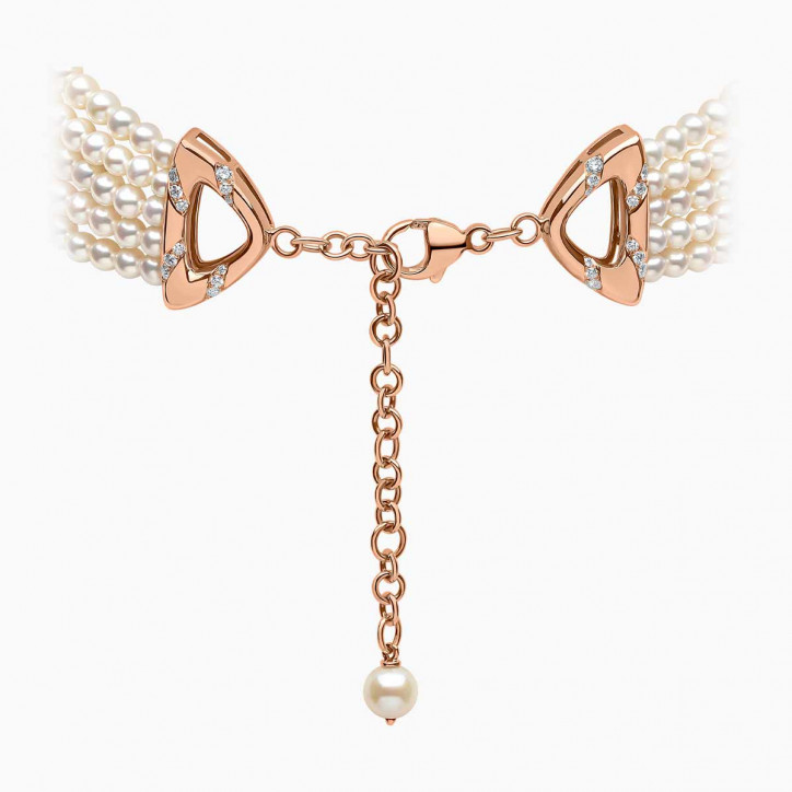 Contessa 18K Gold Freshwater Pearl and Diamond Cascade Necklace