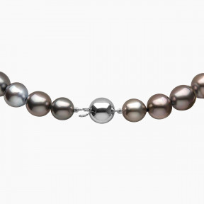 Classic 18K Gold Black Tahitian Pearl Strand Necklace