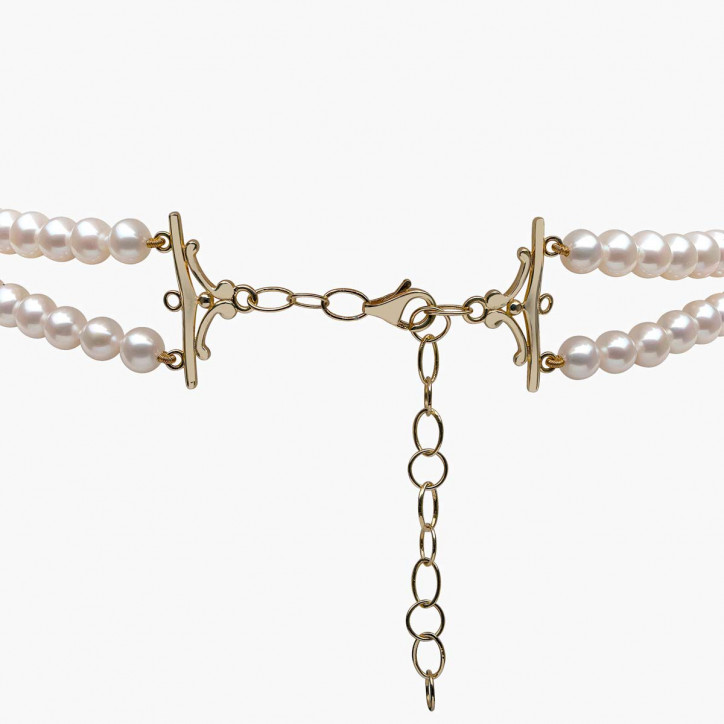 Classic 18K Gold Freshwater Pearl Double Row Opera Necklace Classic 18K Gold Freshwater Pearl Double Row Opera Necklace