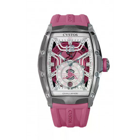 CHALLENGE THIRTY6 JETLINER PS STEEL/WHITE DIAL/PINK MVT