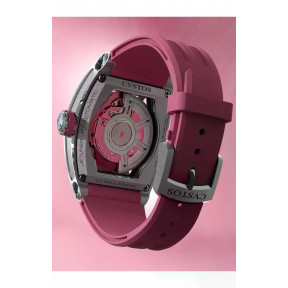CHALLENGE THIRTY6 JETLINER PS STEEL/WHITE DIAL/PINK MVT