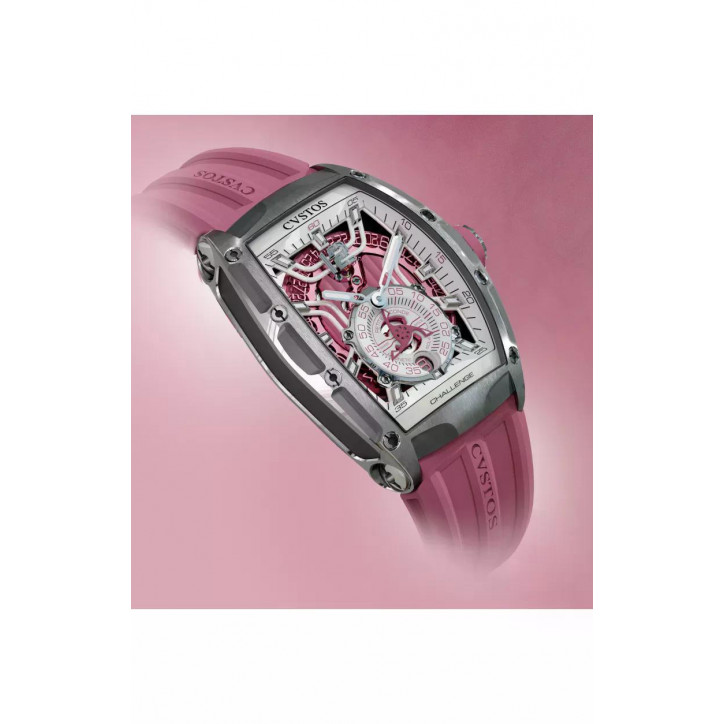 CHALLENGE THIRTY6 JETLINER PS STEEL/WHITE DIAL/PINK MVT CHALLENGE THIRTY6 JETLINER PS STEEL/WHITE DIAL/PINK MVT