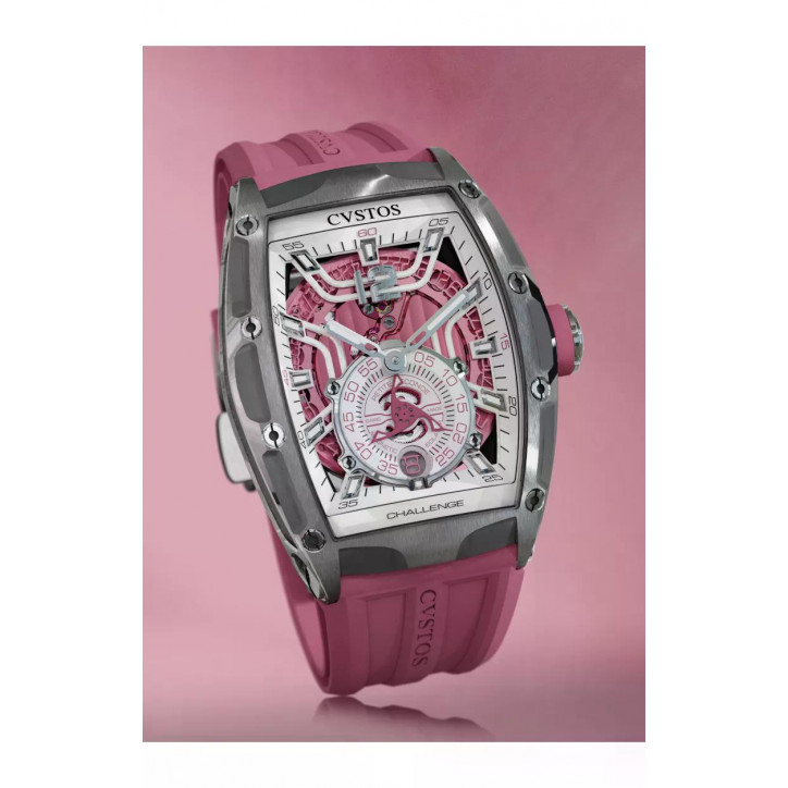 CHALLENGE THIRTY6 JETLINER PS STEEL/WHITE DIAL/PINK MVT CHALLENGE THIRTY6 JETLINER PS STEEL/WHITE DIAL/PINK MVT