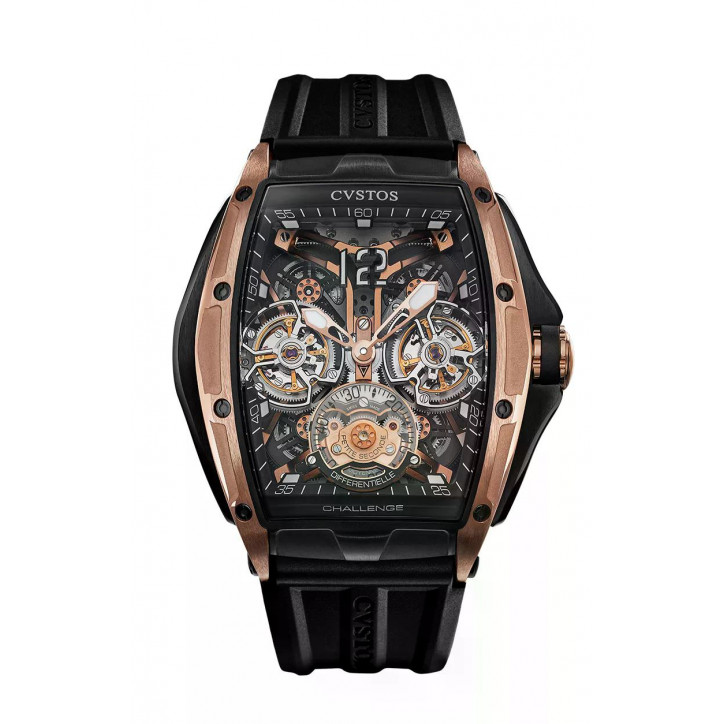 Double Tourbillon 5N Red Gold Brancard/Black Titanium