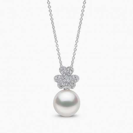 Contessa 18K Gold South Sea Pearl and Diamond Flower Motif Pendant