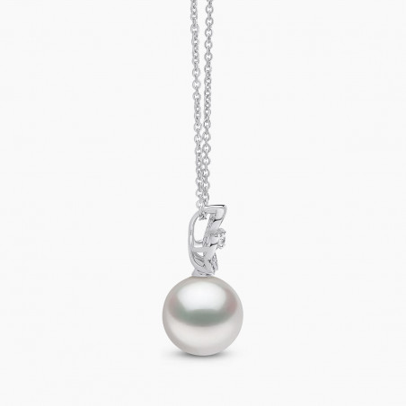 Contessa 18K Gold South Sea Pearl and Diamond Flower Motif Pendant