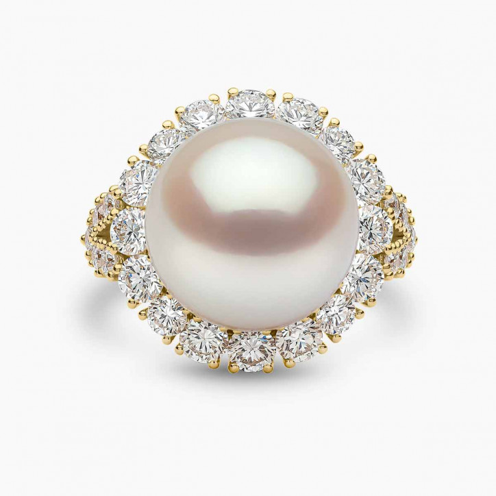 Duchess 18K Gold South Sea Pearl and Diamond Ring