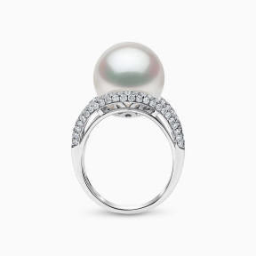Duchess 18K Gold Pearl and Diamond Pavé Ring