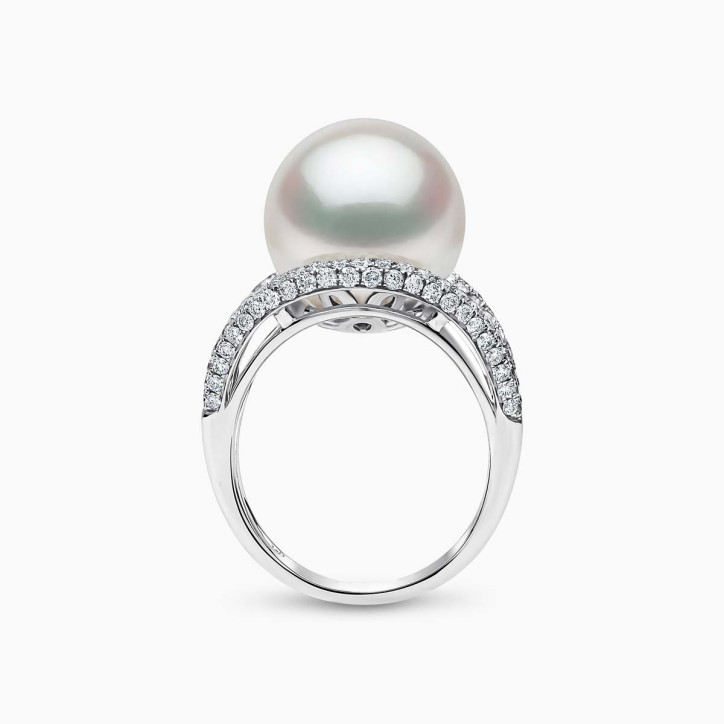 Duchess 18K Gold Pearl and Diamond Pavé Ring