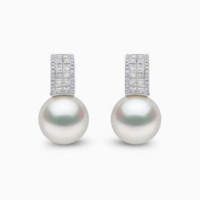 Duchess 18K златни обеци с перли и диаманти