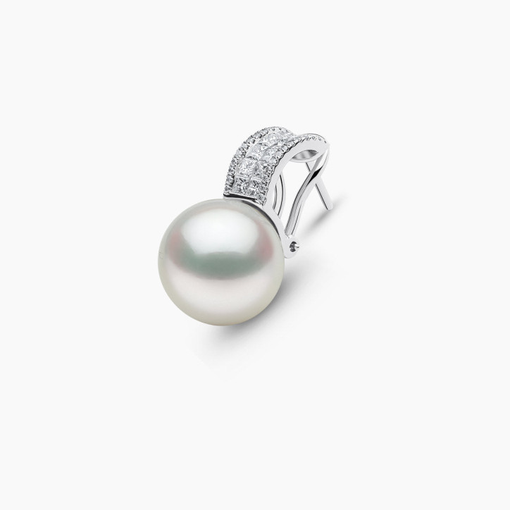 Duchess 18K златни обеци с перли и диаманти