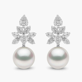 Duchess 18K Gold Pearl and Diamond Cluster Earrings