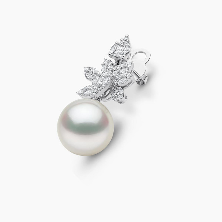 Duchess 18K Gold Pearl and Diamond Cluster Earrings