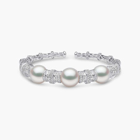 Starlight 18K Gold Pearl and Diamond Bracelet