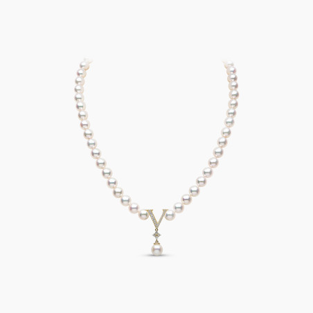 Y by Yoko 18K Gold Freshwater Pearl and Diamond Strand Necklace