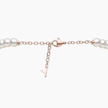Y by Yoko 18K Rose Gold Freshwater Pearl and Diamond Strand Necklace