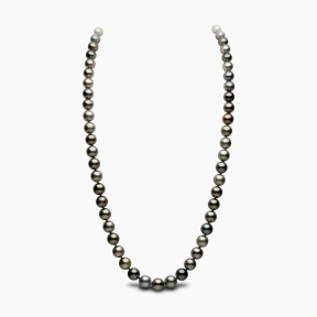 Classic 18K Gold Dark Tahitian Pearl Necklace