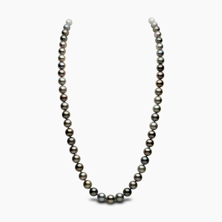 Classic 18K Gold Dark Tahitian Pearl Necklace