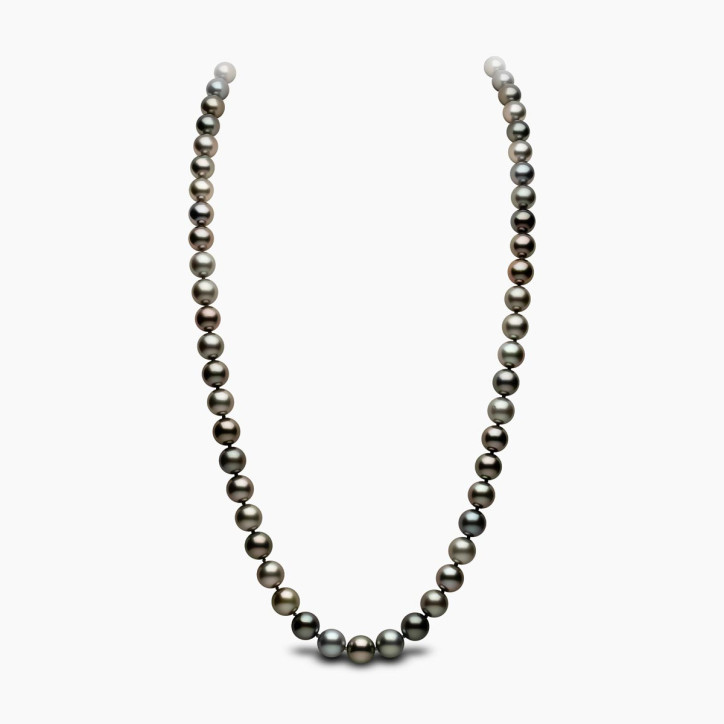 Classic 18K Gold Dark Tahitian Pearl Necklace