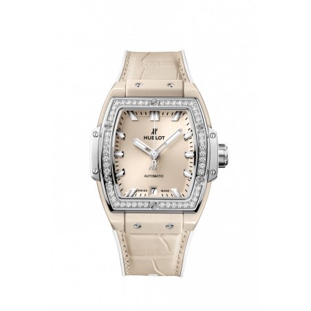 Spirit Of Big Bang Beige Ceramic Titanium Diamonds 39 mm